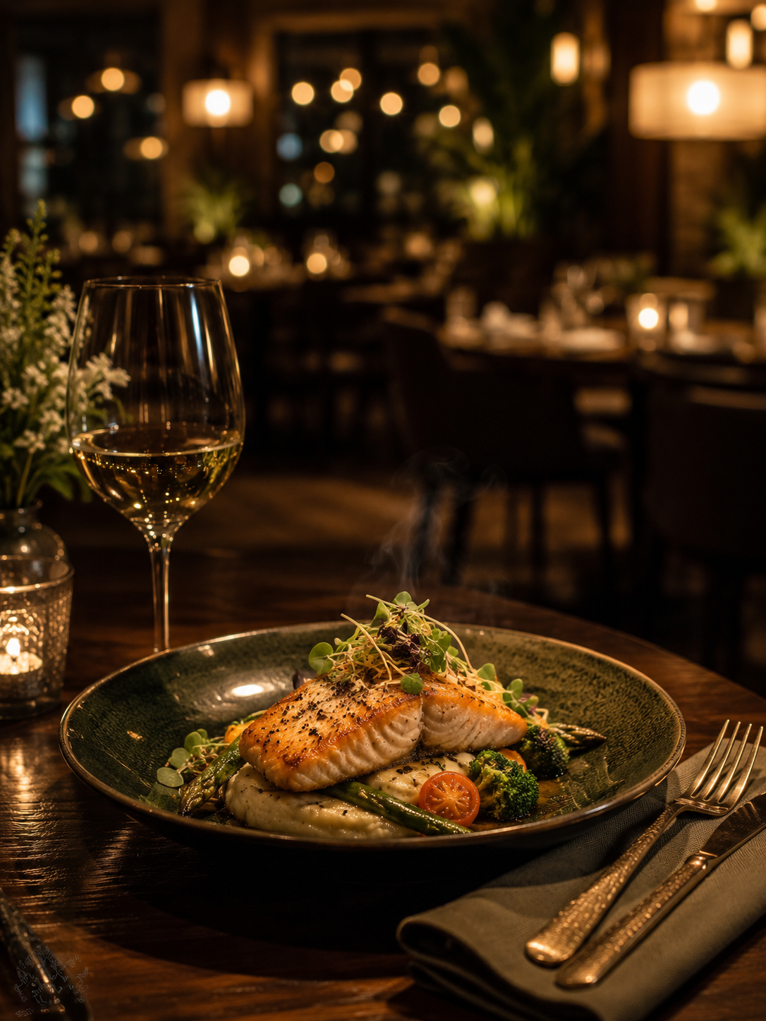 Restaurant kitchen and dining service